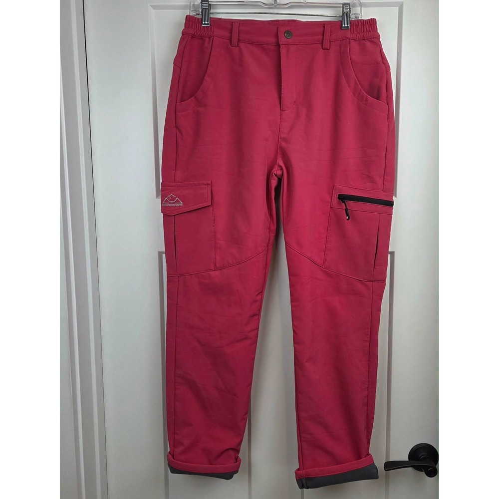 Outdoor Sports Women Pink Hiking Ski Snow Cargo Pants Size M